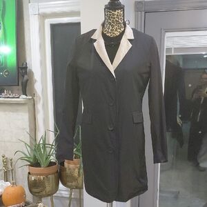 Peserico Navy Blazer with Cream Collar